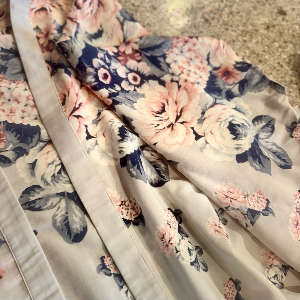 Vintage Floral Kimono with Fringe - Abercrombie & Fitch - Size OS ⭐🌺 - Picture 8 of 12